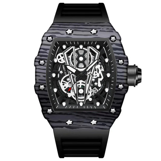 Luxury watches men Brand BINBOND New 2023Classic sport quartz waterproof silica gel watch for men