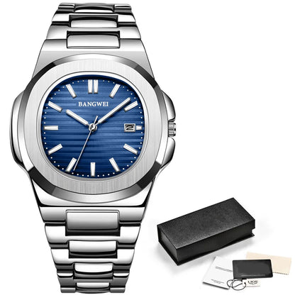 LIGE Mini Square Mens Watches Luxury  Fashion Business Man Clock Watch for Men