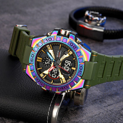STRYVE Watch for Men's Digital-Analog Dual Movement Multifunction Waterproof Watches Fashion Sports Men's Wrist Watch 8026