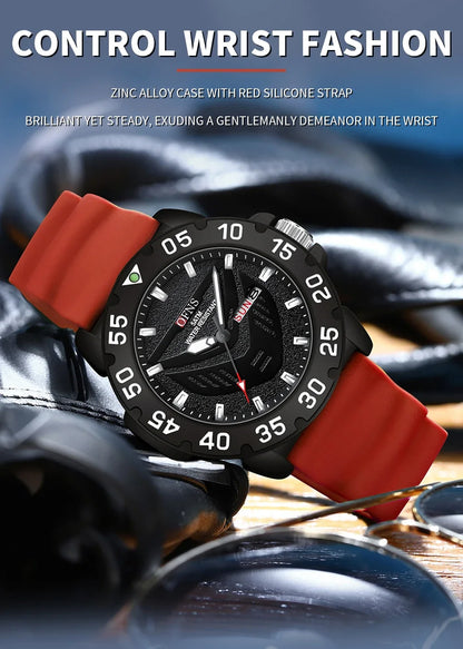OFNS Brand 1308 New Top Luxury Fashion Men's Watch Night Glow Waterproof Calendar Quartz Watch Suitable for Men's Watch