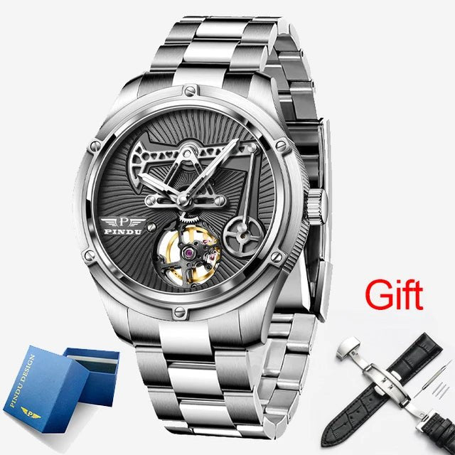 Pindu Men's Watch: Sapphire Glass Miyota 8215 Business Design