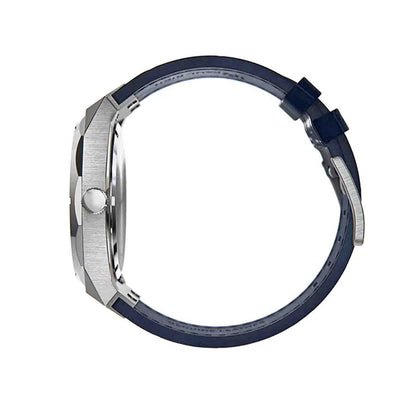 Matten Black Paul Rich Style Leather Band Blue Star Dust Dial Men Frosted Watch