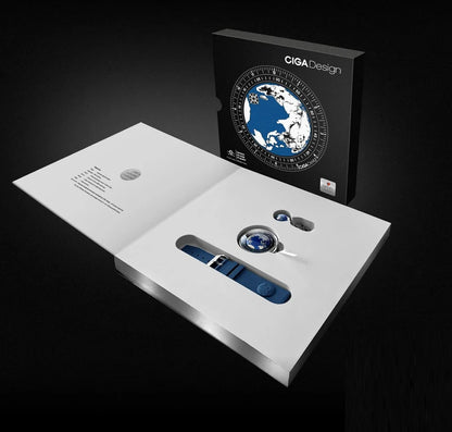 CIGA Design Blue Planet Men's Watch: Luxury Automatic with Steel/Titanium Case