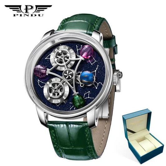 PINDU Men's Watch Rotating Constellation Dial with MIYOTA 8215 Movement