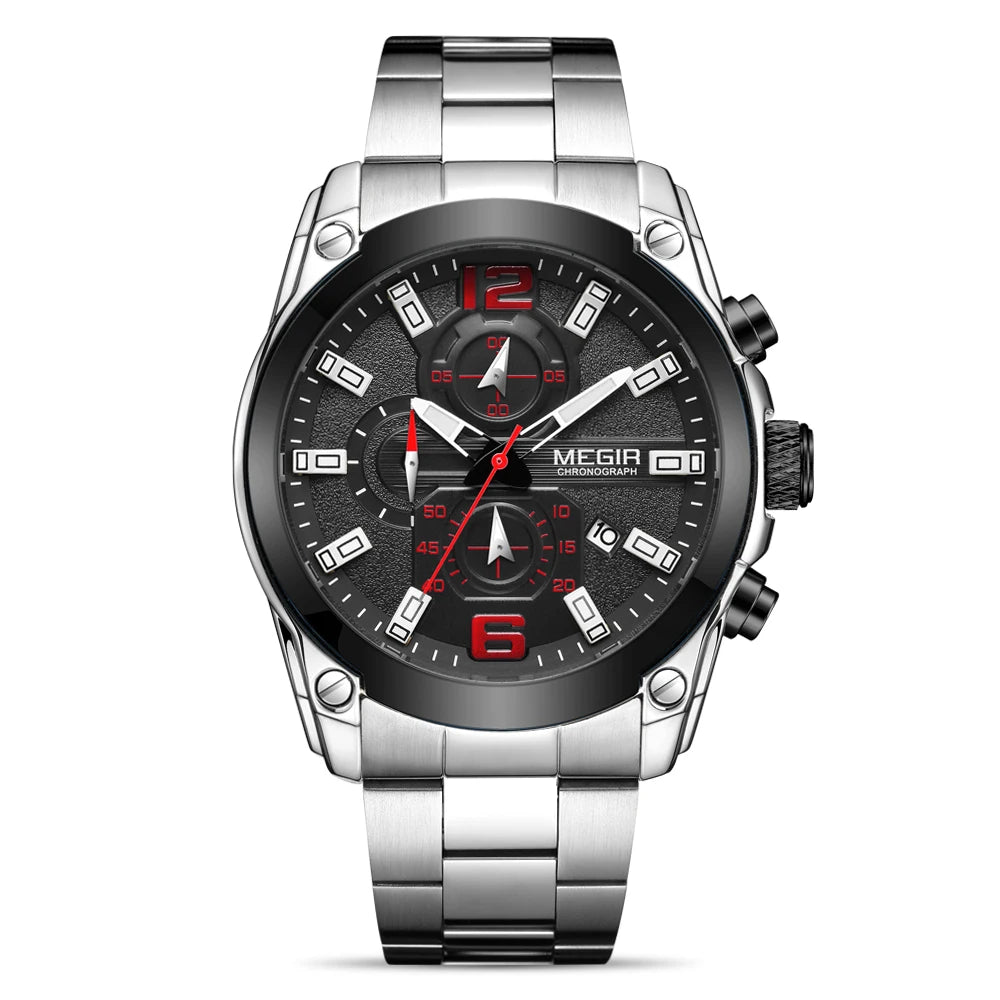 Watch for Men relogio masculino Chronograph Analog Quartz Movement Sports Designer Wrist Watch 30M Waterproof Elegant Gift
