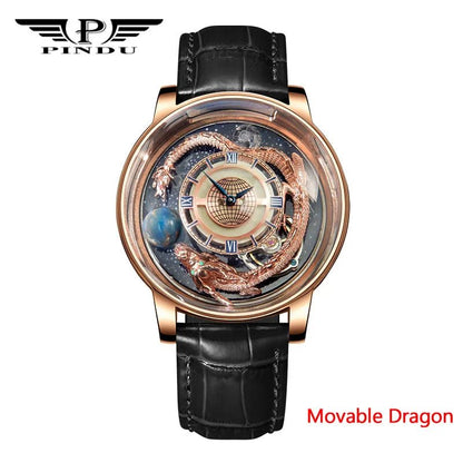 PINDU Men's Watch Casual Business Quartz with Astronomical Glow Design