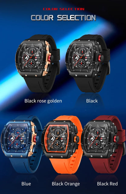 OFNS 5512 Nouvelle montre pour homme à succès Style seau à vin Mode Simple Décontracté Calendrier Montre à quartz étanche pour homme