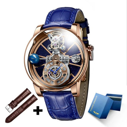 PINDU Men's Watch Casual Business Quartz with Astronomical Glow Design