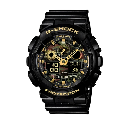 Montre de sport multifonctionnelle pour homme CASIO GA-100CF G-SHOCK Camouflage Series Cool Back Montre numérique étanche Compte à rebours Alarme