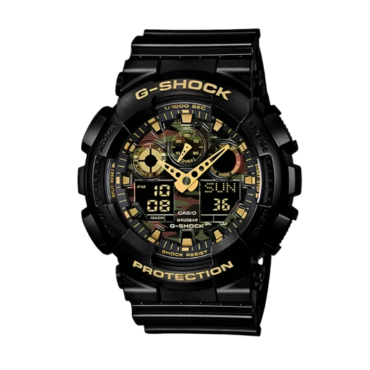 CASIO GA-100CF G-SHOCK Camouflage Series Cool Back Multi-Functional Men's Sports Watch Waterproof Digital Watch Countdown Alarm