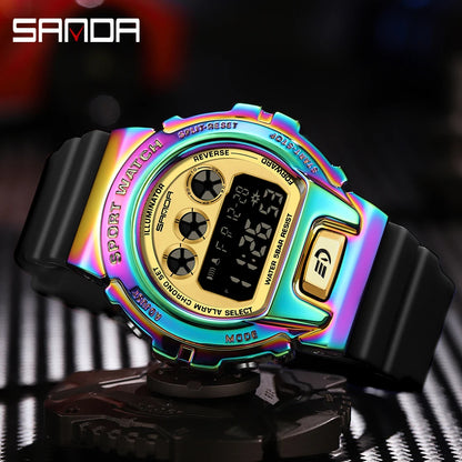SANDA Top Brand Sports Men's Watches Military Waterproof LED Digital Wristwatch For Male Clock S Shock Relogio Masculino 2127