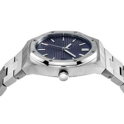 No Logo All Stainless Steel Band Luminous Hands 5ATM Waterproof Men Automatic Mechanical Watch
