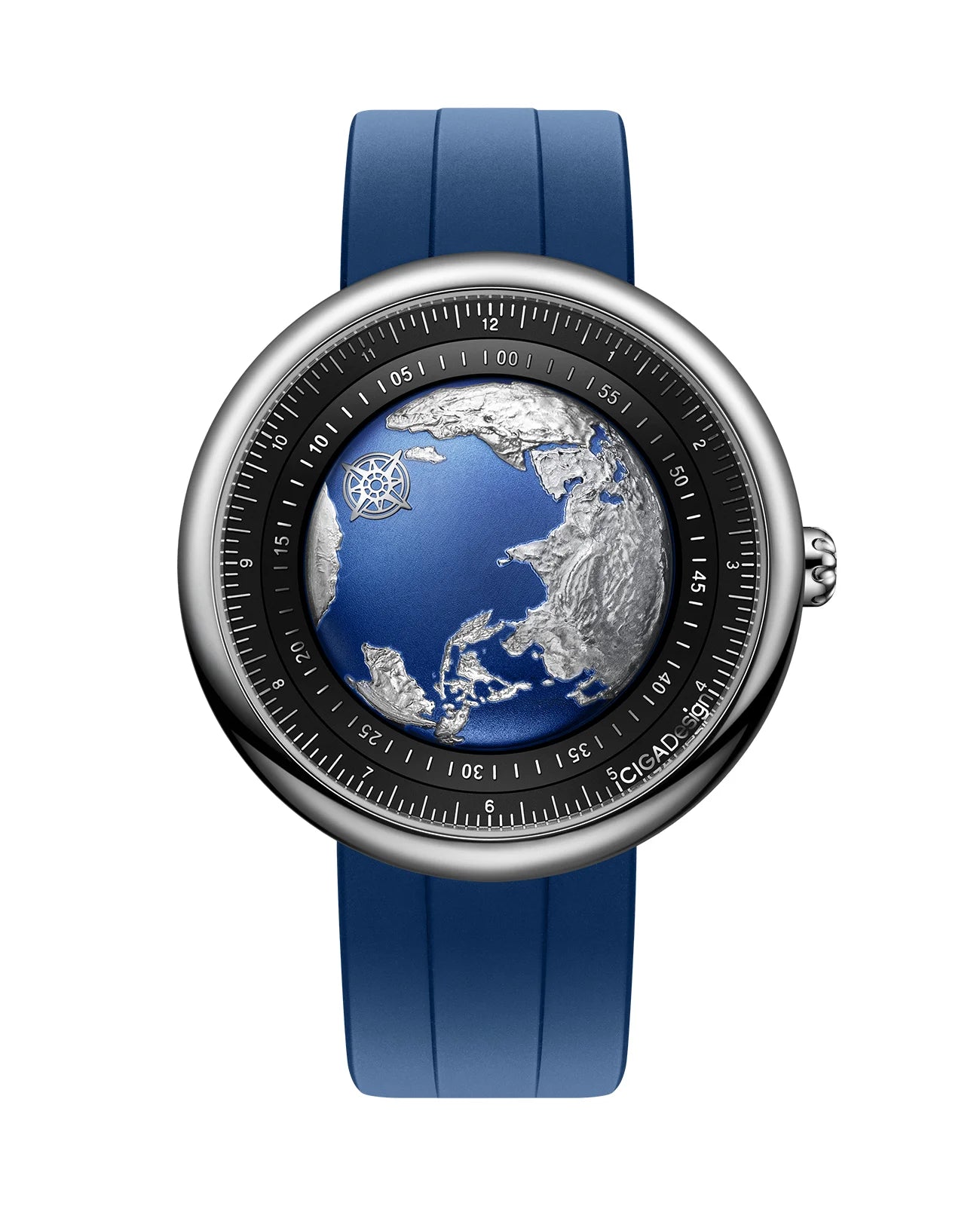 CIGA Design Blue Planet Men's Watch: Luxury Automatic with Steel/Titanium Case.