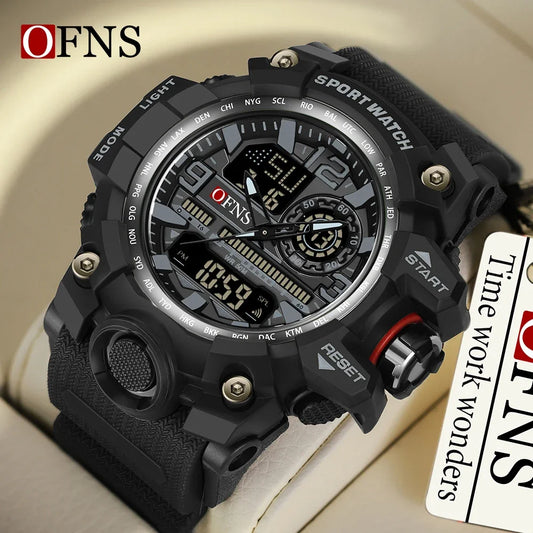 OFNS Brand Men's Digital Watch Military Sports Quartz Watch Top Luxury LED Waterproof Men's Quartz Electronic Watch 3133