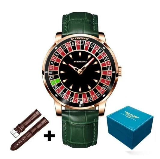 Jaco&Co PINDU Men's Watch Leather Strap with Mechanical Design