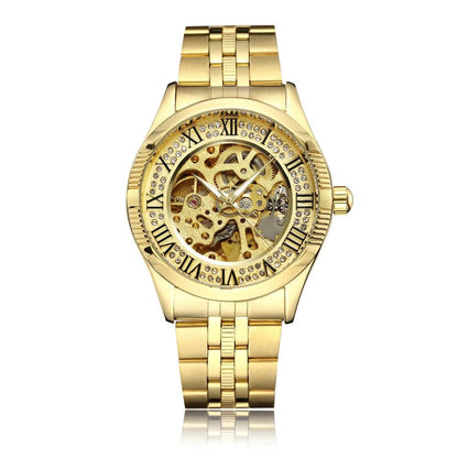 Top Brand Luxury Watches Men Hollow Automatic Golden Skeleton Mechanical Watch Waterproof Men watch.