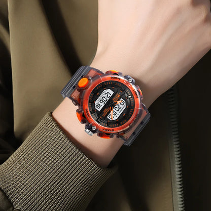 New STRYVE Watch 8028 good Quality Digital-Analog Dual Movement Men's Watch  5ATM Waterproof Watches Fashion Luminous Calendar