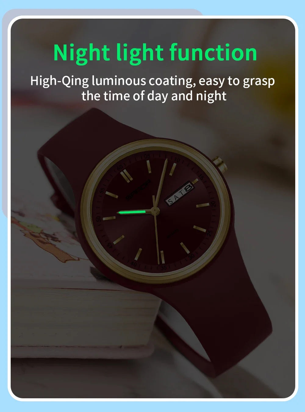 SANDA 6213 Fashion and Leisure Female Student Watch Simple Women's Watch Dual Calendar Elegant Female Student Quartz Watch