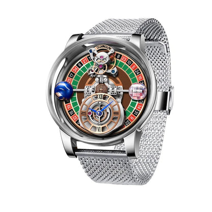 PINDU Men's Watch Casual Business Quartz with Astronomical Design