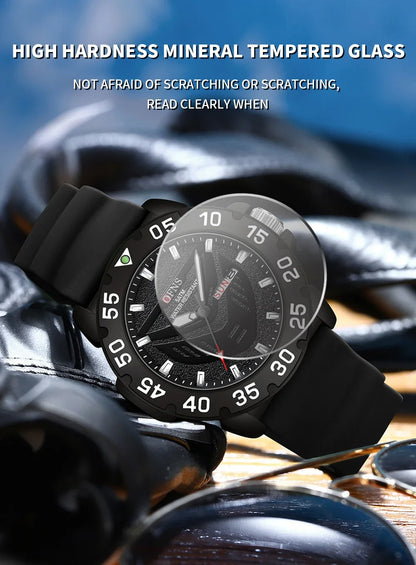 OFNS Brand 1308 New Top Luxury Fashion Men's Watch Night Glow Waterproof Calendar Quartz Watch Suitable for Men's Watch