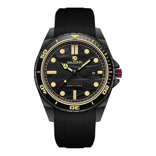 DALKOMM Men's Watch: Chronograph Design with Luminous Rubber Strap