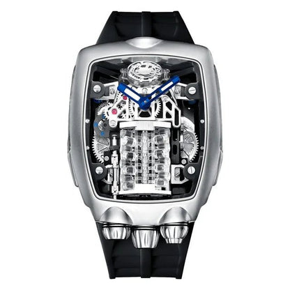PINDU DESIGN Men's Watch: 16-Cylinder Skeleton NH05A Automatic Movement