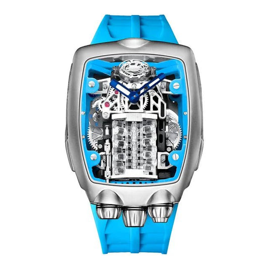 PINDU DESIGN Men's Watch: 16-Cylinder Skeleton NH05A Automatic Movement