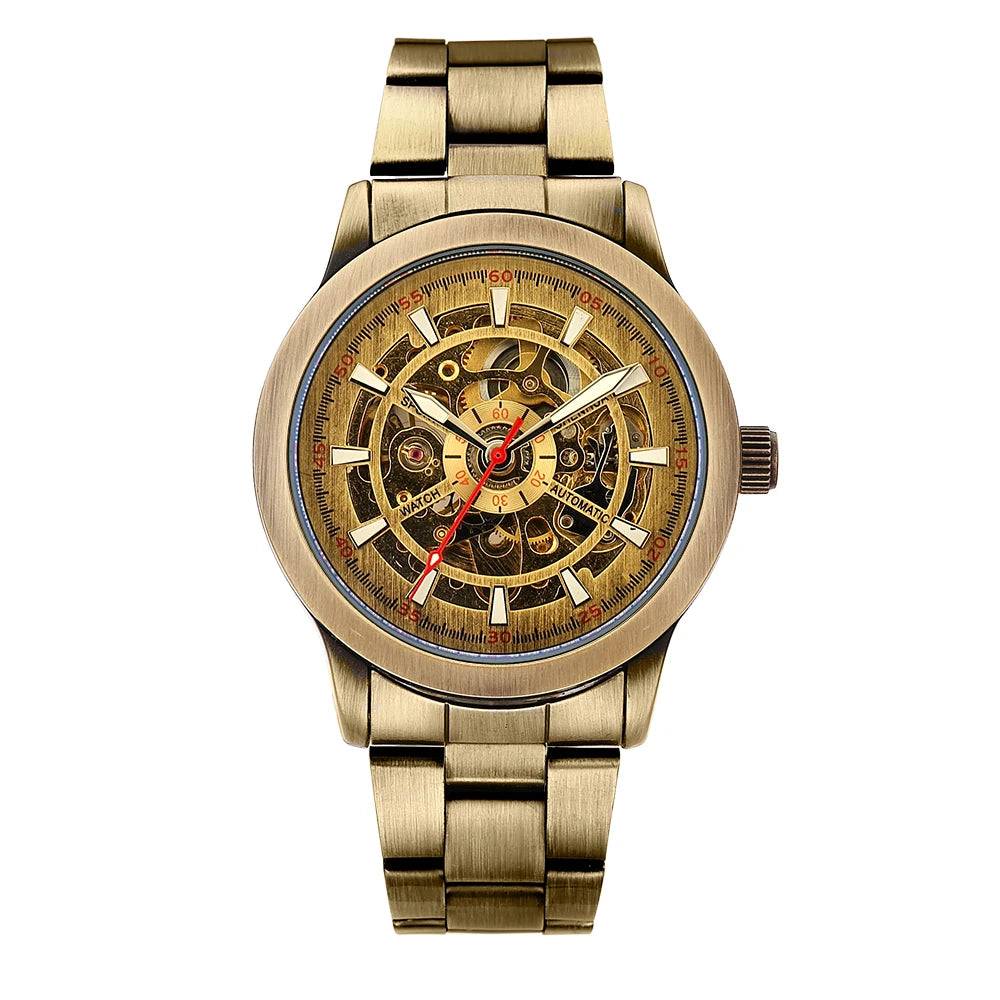 AUTOMATIC MAN WATCH MECHANICAL WATERPROOF WRIST WATCHES For Men LUXURY SKELETON MALE CLOCK STAINLESS STEEL SELF WIND Mens Watch.