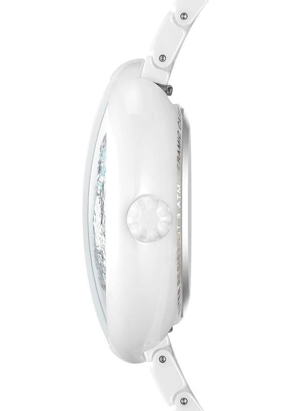 CIGA Design U Series Women's Watch: Blue Planet Ice Age Ceramic Strap.