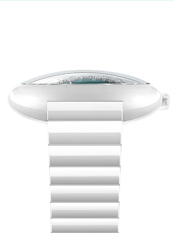 CIGA Design U Series Women's Watch: Blue Planet Ice Age Ceramic Strap.
