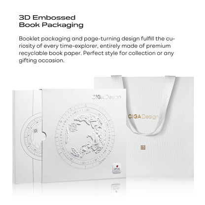 CIGA Design U Series Women's Watch: Blue Planet Ice Age Ceramic Strap.