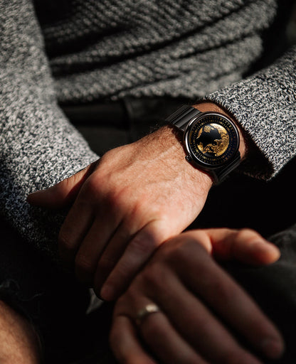 CIGA Design U Series Blue Planet Men's Watch: Luxury Automatic with Gilding & Ceramic.
