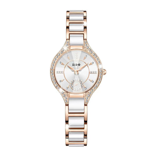 UTHAI Women's Watch: Retro Diamond Stainless Steel Bracelet