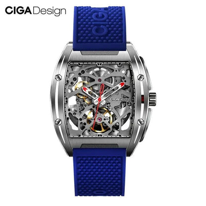 CIGA Design Z Series Men's Watch: Skeleton Automatic with Sapphire Crystal & 2 Straps.