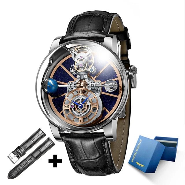 PINDU Men's Watch Casual Business Quartz with Astronomical Glow Design