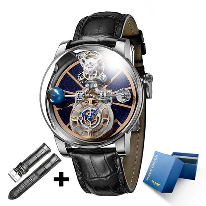 PINDU Men's Watch Casual Business Quartz with Astronomical Glow Design