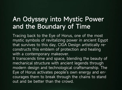 CIGA Design Series X Men's Watch: Eye of Horus Skeleton with Luminous Square Design.