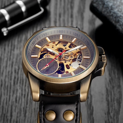 AUTOMATIC WATCH MAN MECHANICAL WATERPROOF WRIST WATCHES For Men LUXURY SKELETON MALE CLOCK STAINLESS STEEL SELF WIND Mens Watch