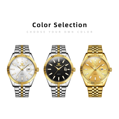 OLEVS Quartz Men's Watch Top Luxury Brand Waterproof and Luminous Stainless Steel Large dial Watch Classic Original Men's Watch