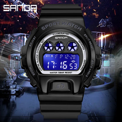 SANDA Top Brand Sports Men's Watches Military Waterproof LED Digital Wristwatch For Male Clock S Shock Relogio Masculino 2127