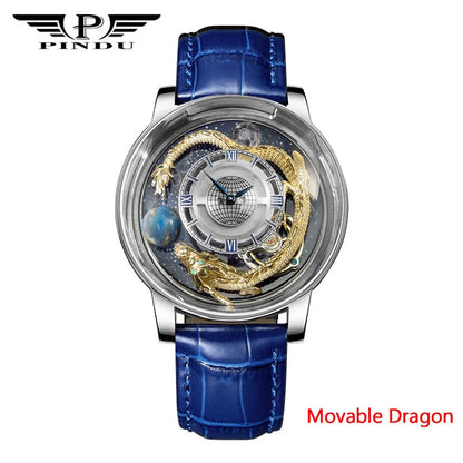 PINDU Men's Watch Casual Business Quartz with Astronomical Glow Design