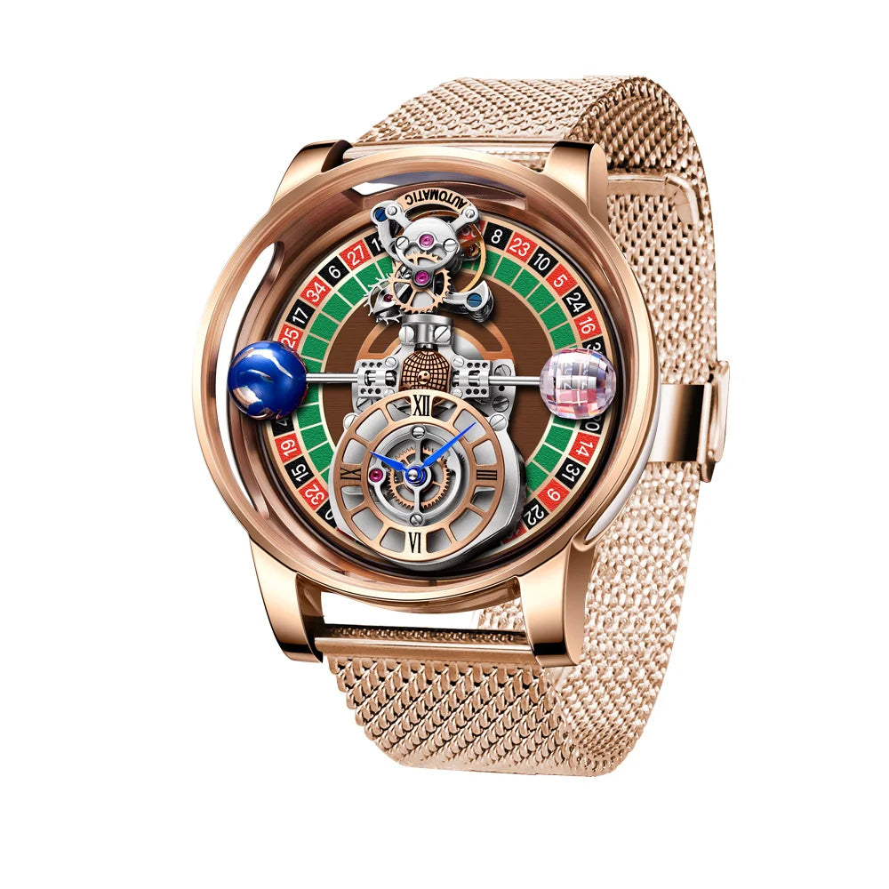 PINDU Men's Watch Casual Business Quartz with Astronomical Design
