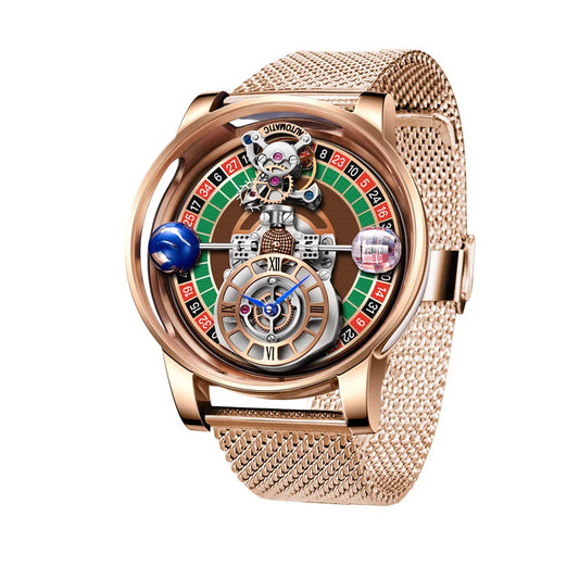 PINDU Men's Watch Casual Business Quartz with Astronomical Design