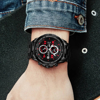 reloj Mens Watches Luxury Quartz Wristwatch Luminous Calendar Clock Stainless Steel Male Men Business Casual Watch reloj homb