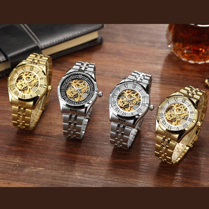 Top Brand Luxury Watches Men Hollow Automatic Golden Skeleton Mechanical Watch Waterproof Men watch.