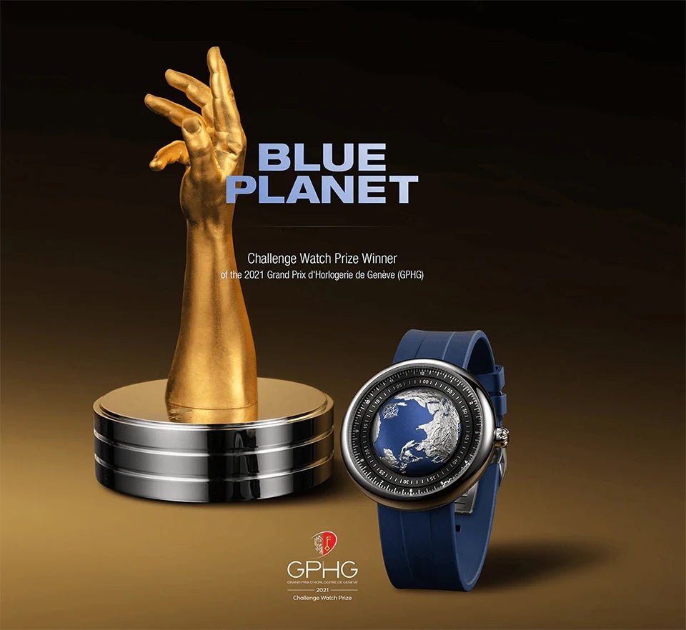 CIGA Design Blue Planet Men's Watch: Luxury Automatic with Steel/Titanium Case.